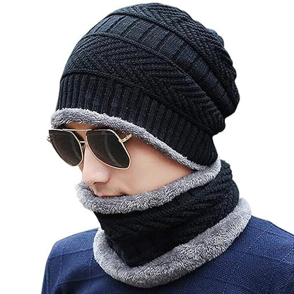Winter Woolen Cap Set