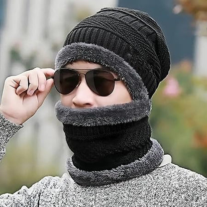 Winter Woolen Cap Set